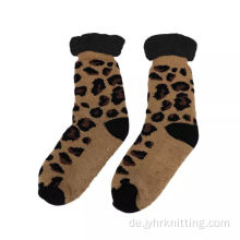 Nicht-Skid-Weihnachtsfuzzy-Plüsch-Slipper-Socken